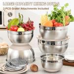 Stainless Steel Mixing Bowl Set with Lids, 8PCS