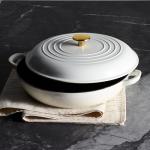 Carote 3.5QT Enamel Cast Iron Braiser Pan