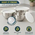 Stainless Steel Mixing Bowls Set with Lids