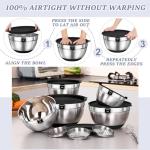 8-Piece Stainless Steel Mixing Bowls with Lids