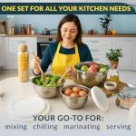 Stainless Steel Mixing Bowls Set with Lids