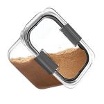 Rubbermaid Brilliance 12-Cup Airtight Food Storage Container, Perfect for Pantry Staples, Clear/Grey