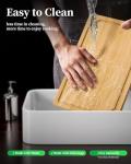 Kitsure Bamboo Cutting Board with Juice Grooves
