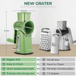 SUSTEAS Rotary Cheese Grater with Suction Base
