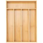 Bamboo Silverware Organizer with 5 Slots