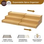 Lenwi Expandable Bamboo Spice Rack Organizer