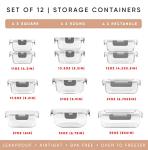 JoyJolt 24pc Glass Storage Containers with Lids