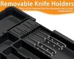 Expandable Silverware Organizer with Knife Blocks
