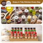 Lenwi Expandable Bamboo Spice Rack Organizer