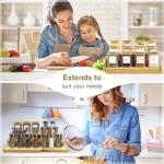Lenwi Expandable Bamboo Spice Rack Organizer