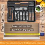 Expandable Silverware Organizer with Knife Blocks