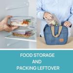 Vtopmart 5-Pack Glass Meal Prep Containers with Lids