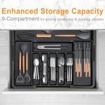 Expandable Silverware Organizer with Knife Blocks