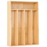 Bamboo Silverware Organizer with 5 Slots