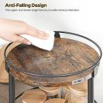 2-Tier Rotating Spice Rack Organizer in Rustic Brown