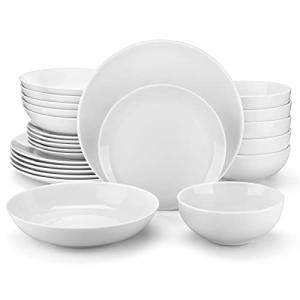 Malacasa 24-Piece White Dinnerware Set for 6