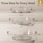 LAMU 3 Pack Rotating Lazy Susan Organizers