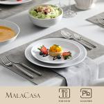 Malacasa 24-Piece White Dinnerware Set for 6