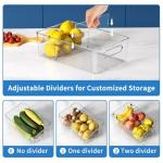 6-Pack Clear Pantry Organizers with Dividers