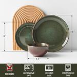 Pokini Stoneware Dinnerware Set for 4, 12 pcs