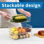6-Pack Clear Pantry Organizers with Dividers