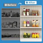 6-Pack Clear Pantry Organizers with Dividers