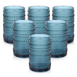 Set of 6 Vintage Hobnail Glasses with Brush