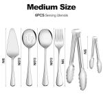 XEVOM 6-Piece Stainless Steel Serving Utensil Set