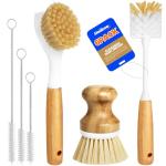 6 Pack Kitchen Dish Brushes Set with Vegetable Brush
