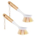 2 Pack Kitchen Dish & Cast Iron Scrub Brushes