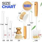 6 Pack Kitchen Dish Brushes Set with Vegetable Brush