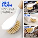 6 Pack Kitchen Dish Brushes Set with Vegetable Brush
