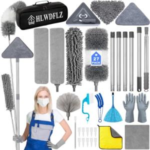 27-Piece Microfiber Duster Kit with Extension Pole