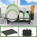 Stainless Steel Dish Drying Rack with Drainboard