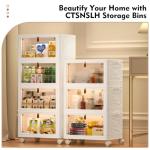 4 Tier Stackable Plastic Storage Bins with Lids