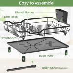 Stainless Steel Dish Drying Rack with Drainboard