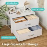 BOLUO Stackable Fabric Storage Drawers - 2 Pack