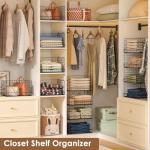 Yociyoga Stackable Closet Organizer Shelves - Black