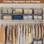 Yociyoga Stackable Closet Organizer Shelves - Black