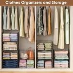 Yociyoga Stackable Closet Organizer Shelves - Black