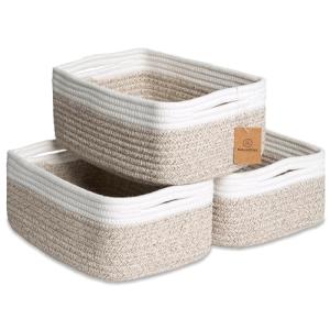 Cozy Cotton Rope Storage Baskets - 3 Pack