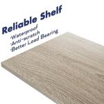 NUMENN 6-Tier Free Standing Bookshelf in Grey