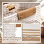 Large Cotton Rope Laundry Hamper with Leather Handles