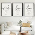 Framed Farmhouse Bible Verses Wall Art Set