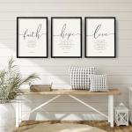 Framed Farmhouse Bible Verses Wall Art Set