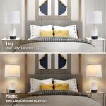 Set of 2 Modern Ceramic Bedside Table Lamps