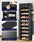 Kitsure 10-Tier Shoe Rack with Dust Cover
