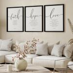 Framed Farmhouse Bible Verses Wall Art Set