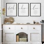 Framed Farmhouse Bible Verses Wall Art Set