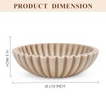 Beige Decorative Bowl for Home and Kitchen